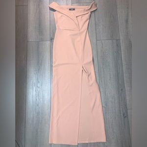 Light pink dress with slit